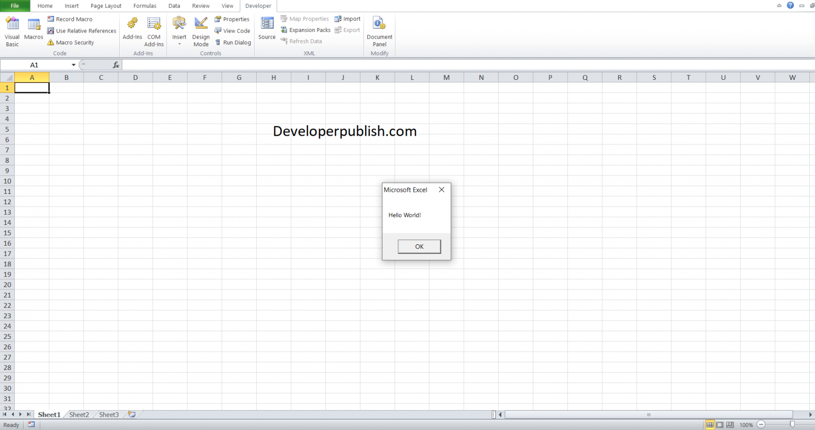 Getting Started with VBA in Excel - Developer Publish