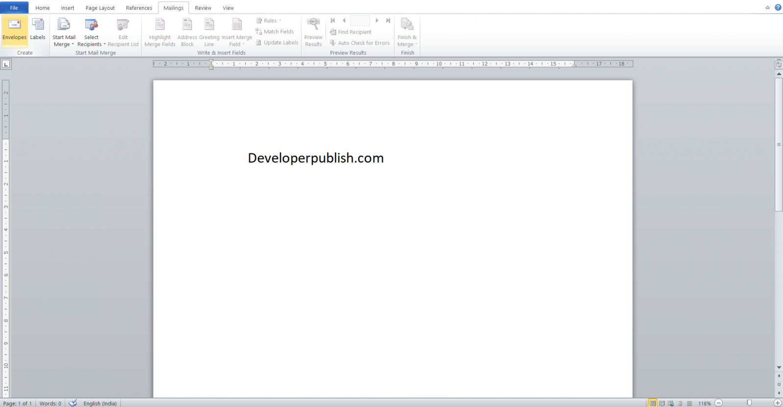 Creating Letter and Envelope in Microsoft Word using Templates