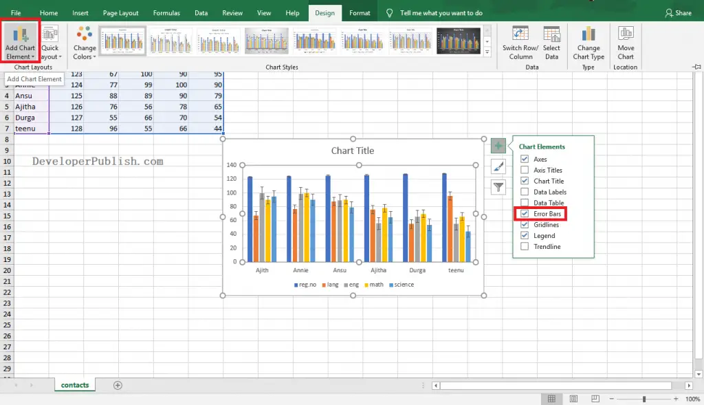 How to Add Error Bars to Chart in Excel?