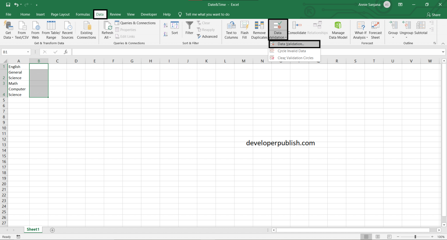 How to Create Dropdown Calendar in Excel? Developer Publish
