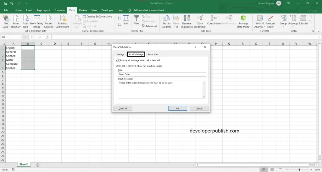 How to create drop-down calendar in Excel?