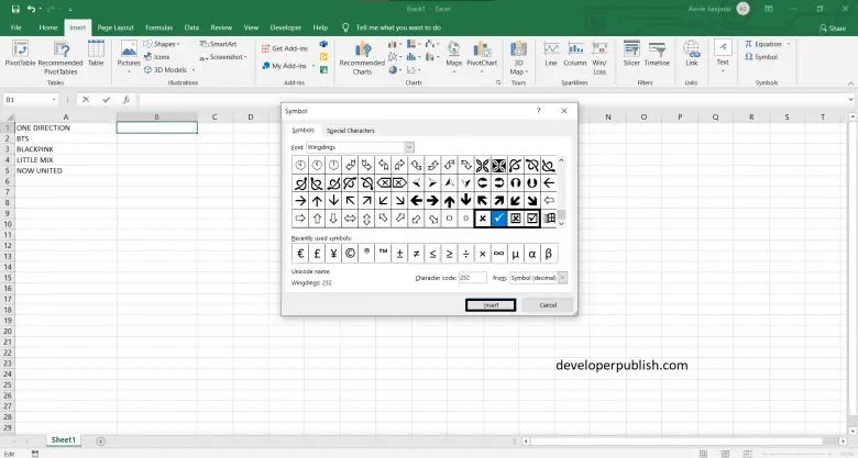 5 Best Ways To Insert A Tick Symbol And Cross Mark In Excel 5419