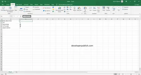 5 Best Ways to Insert a tick symbol and Cross mark in Excel