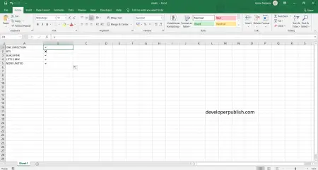 5 Best Ways to Insert a tick symbol and Cross mark in Excel