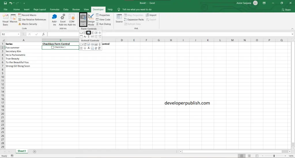 How to add and delete multiple checkboxes in Excel?