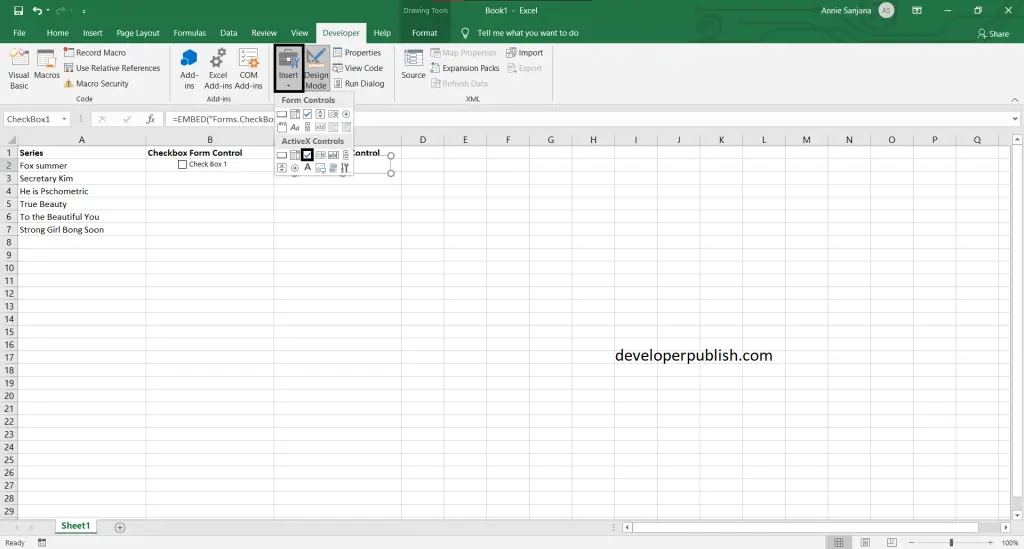 How to add and delete multiple checkboxes in Excel?