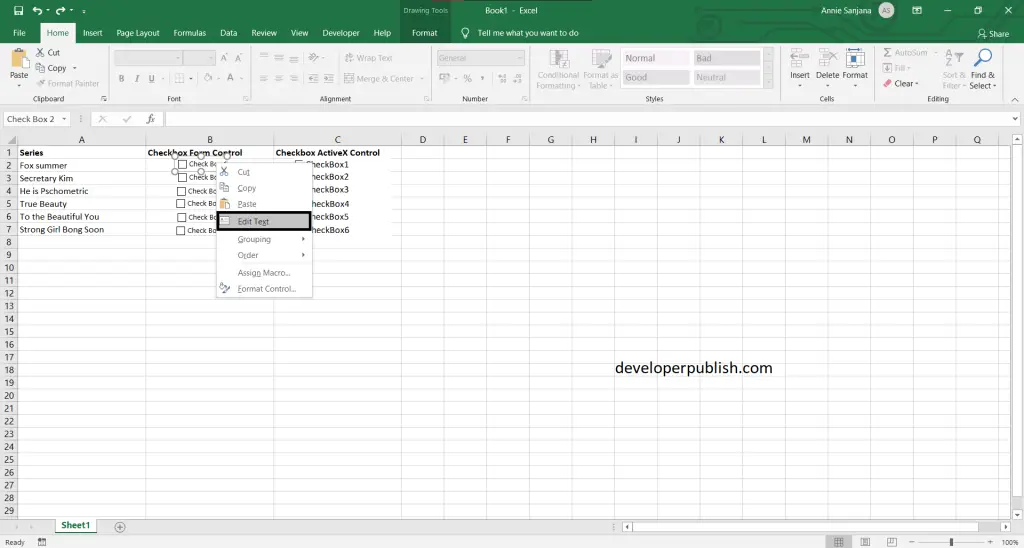 How to add and delete multiple checkboxes in Excel?