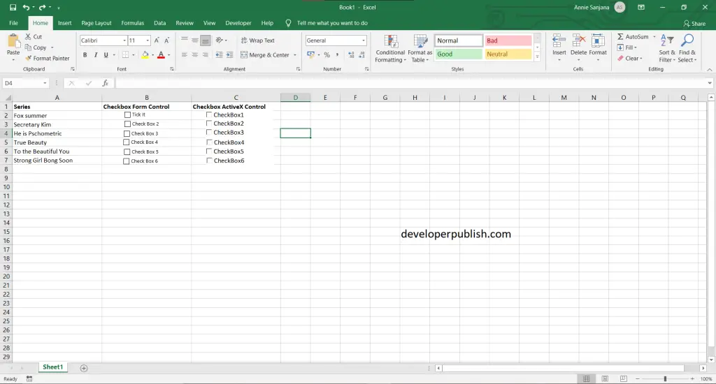How to add and delete multiple checkboxes in Excel?