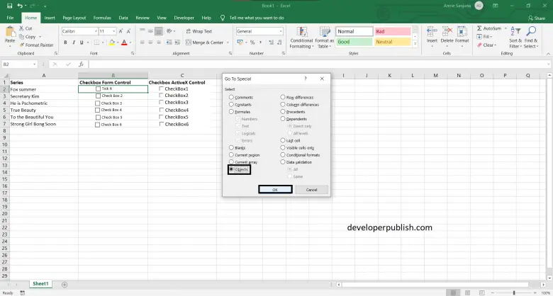 How to Add and Delete Multiple Checkboxes in Excel?