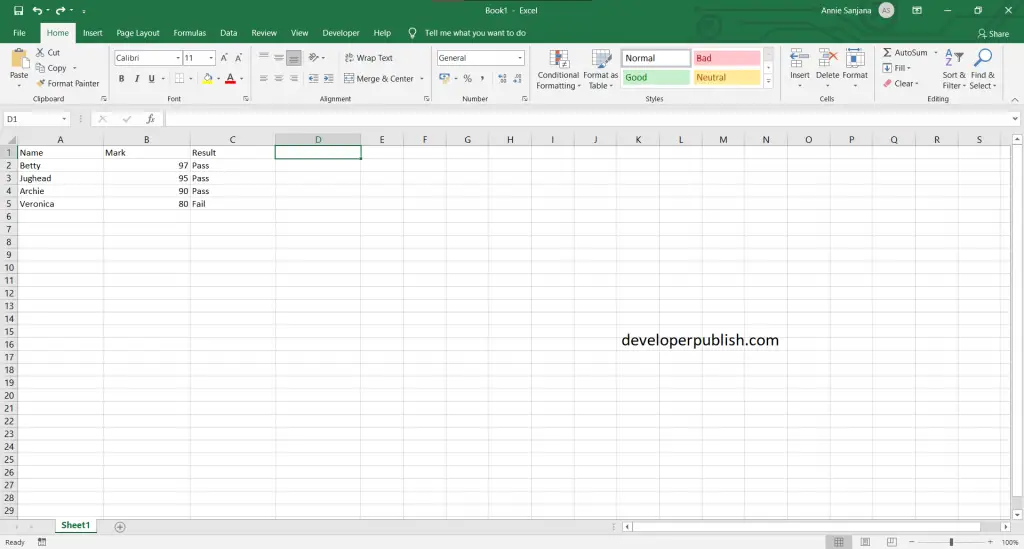 IF Statement in Microsoft Excel