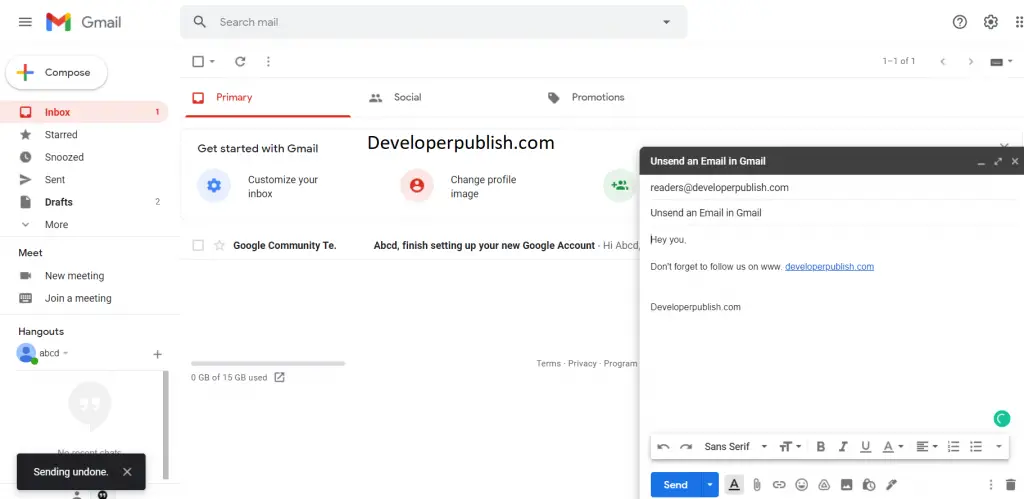 How to Unsend an email in Gmail?