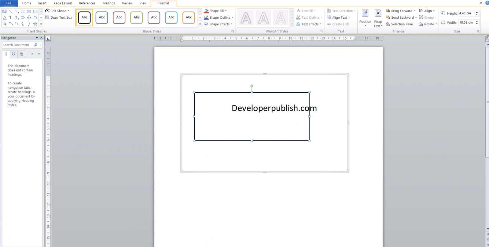 Drawing Canvas in Word - DeveloperPublish Tutorials
