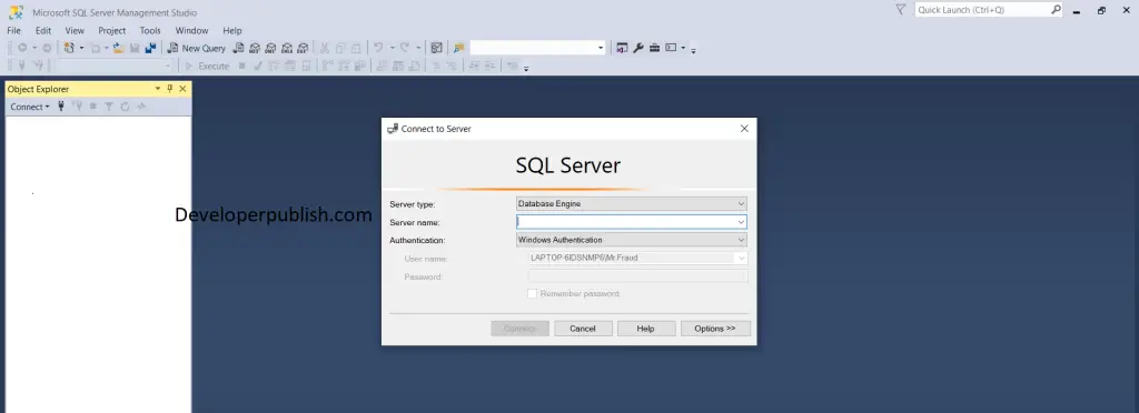 How to access the SQL Management Studio?