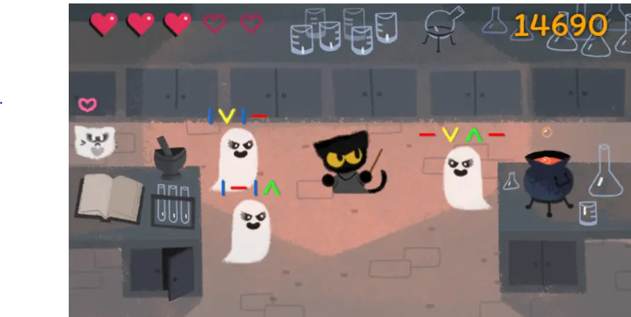 Halloween 2016 Google Doodle - Halloween 2016 Doodle Game (Level 1 - 20)