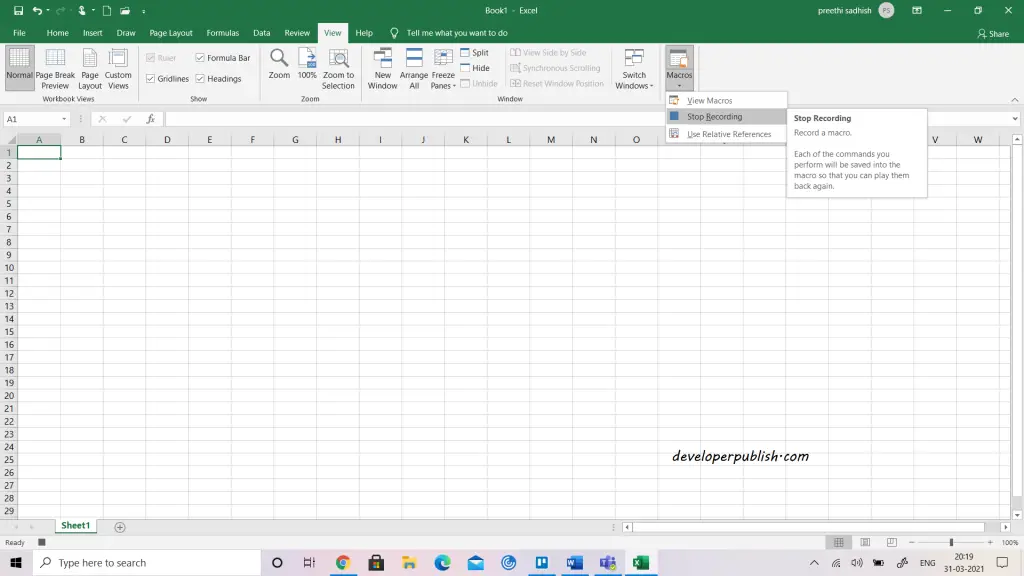 Macro Recorder in Excel 