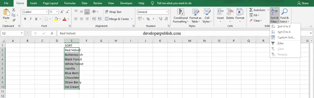 How to Perform Sorting in Excel?