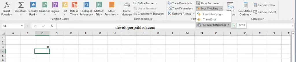 Circular References in Excel