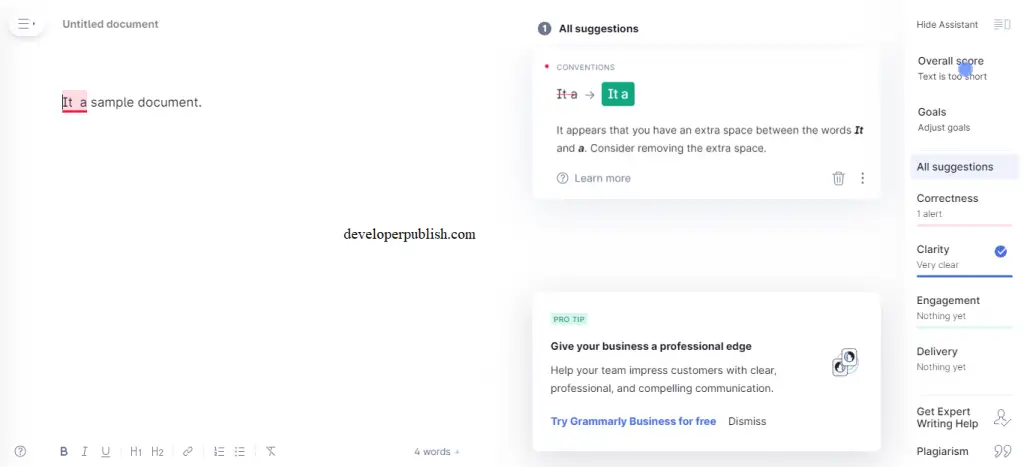 Grammarly free version - Review