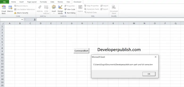 How to Get the File Path and File Name using Excel VBA?