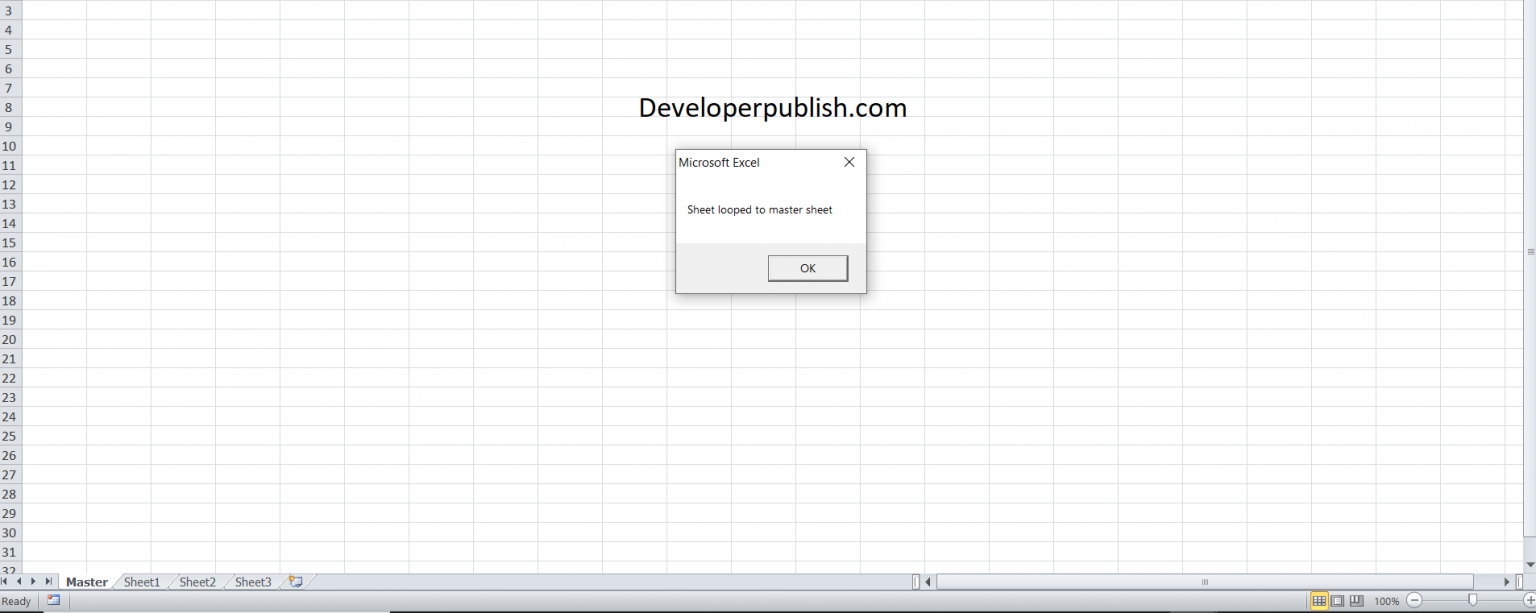 Loop Through All Sheets in Workbook in Excel VBA