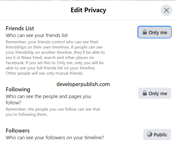 How to Hide Facebook Friend List from Other Visitors?