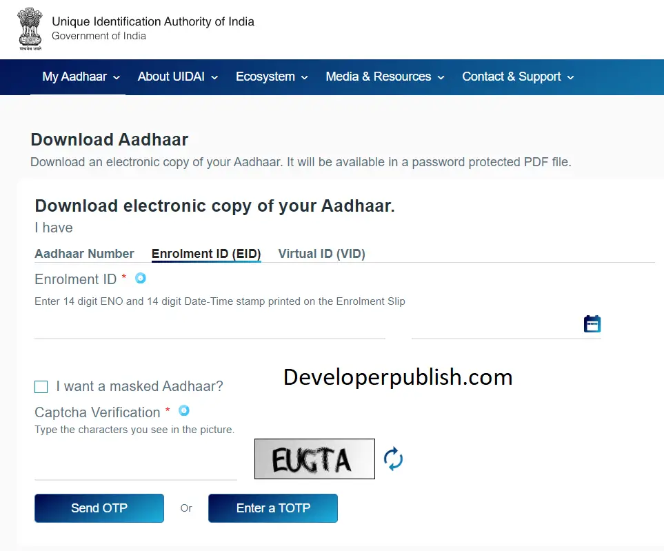 How to Download and Print e-Aadhaar Card Online?