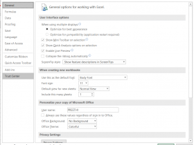 Macro Security Settings in Excel