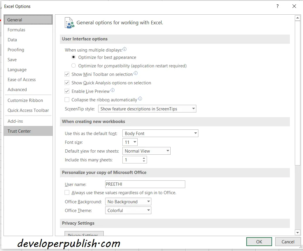 Macro Security Settings in Excel