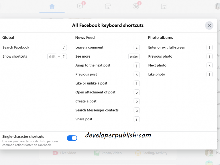 10+ Shortcut Keys for Facebook Users for Improved Productivity