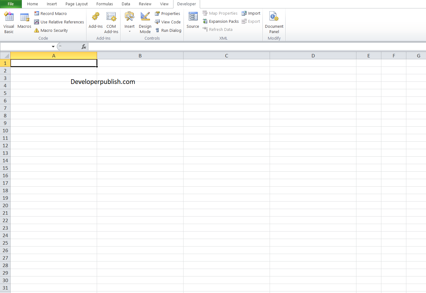 How To Set Column Properties In Excel Vba Developer Publish