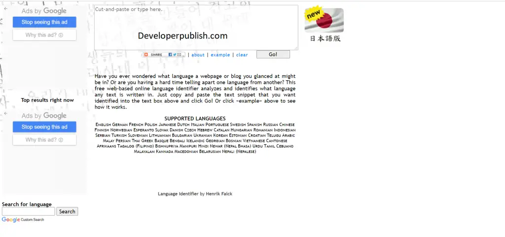 Best ways to Identify the Language of a Text Online