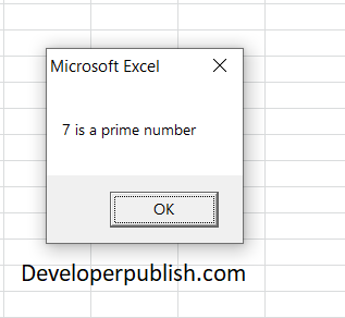 How to Check for Prime Number in Excel VBA?