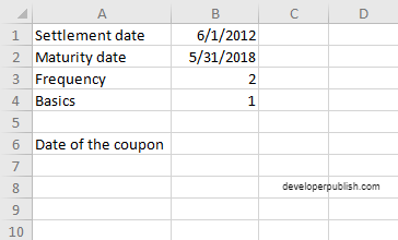 How to use COUPPCD  function in Excel?