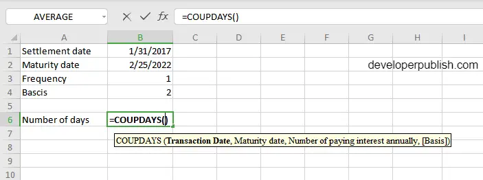 How to use COUPDAYS Function in Excel?
