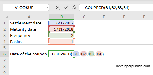 COUPPCD Function in Excel