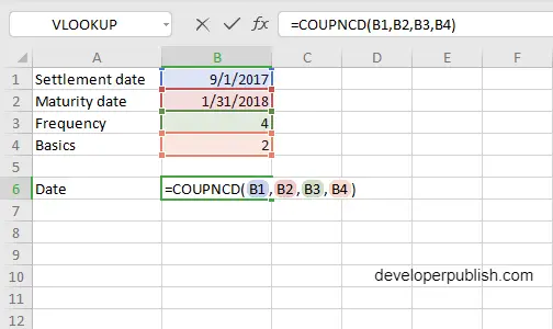 How to use COUPNCD function in Excel?