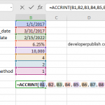 ACCRINT feature in Excel