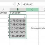 EXP Function in Excel