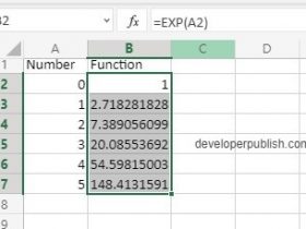 EXP Function in Excel