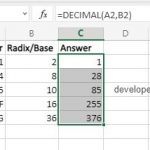 DECIMAL Function in Excel