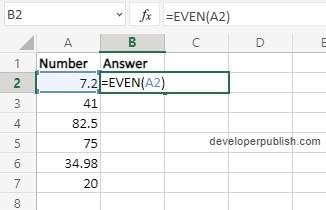How to use EVEN Function in Excel?