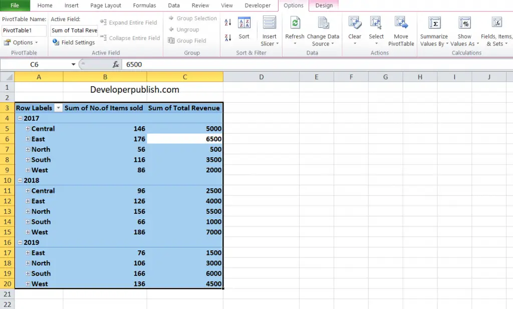 Selecting, Moving, & Clearing Pivot Table Data in Excel