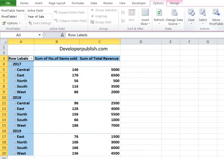 Selecting, Moving, & Clearing Pivot Table Data in Excel