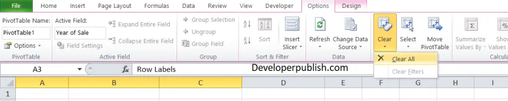 Selecting, Moving, & Clearing Pivot Table Data in Excel