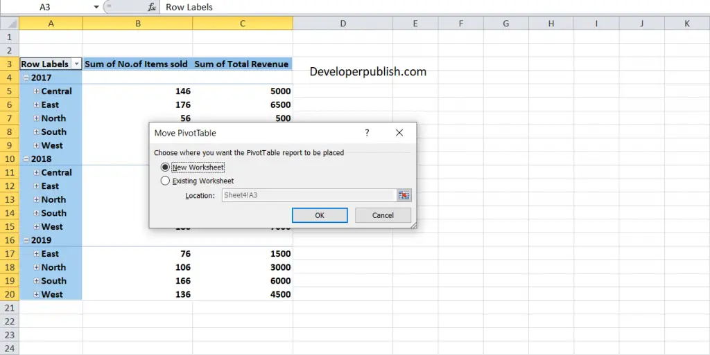 Selecting, Moving, & Clearing Pivot Table Data in Excel