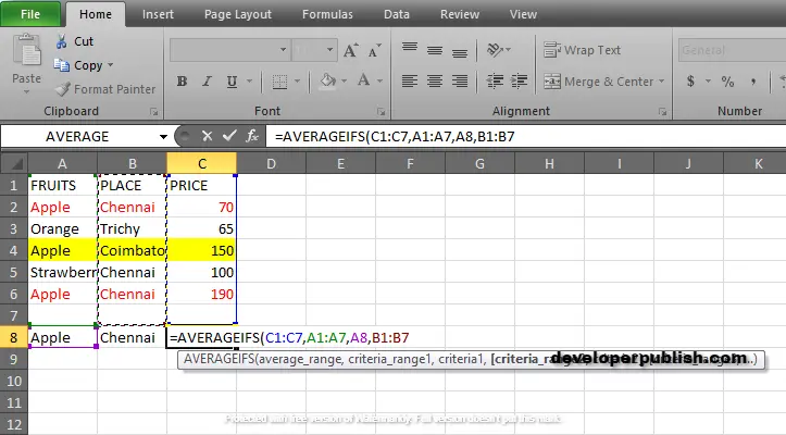 How to use AVERAGEIFS Function in Excel?