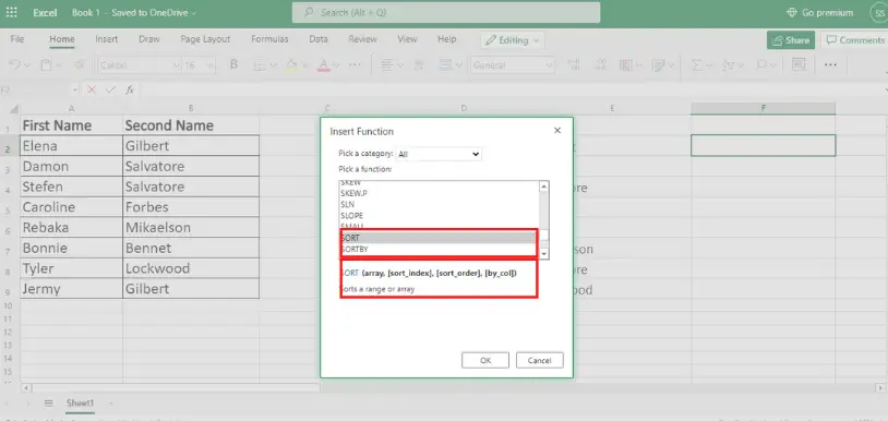 How to use SORT Function In Excel?