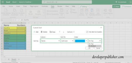 How to Sort By Color In Excel ? MIcrosoft Excel Tutorials