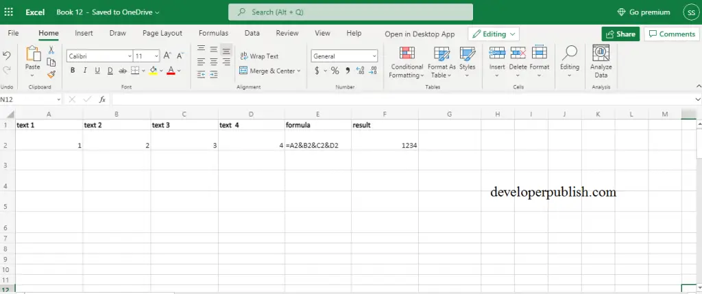 How to use CONCATENATE function in excel?  