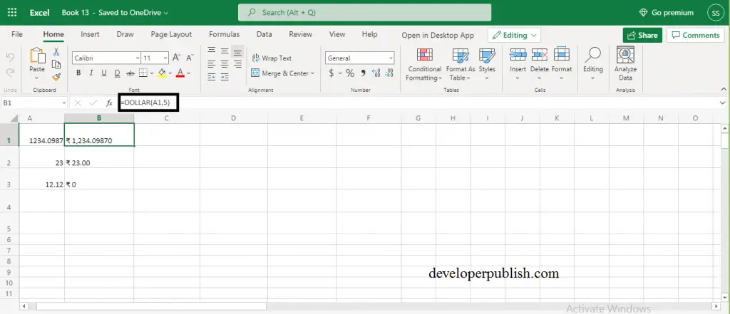 How to use the DOLLAR function in Excel?  